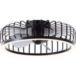 Brilliant Capo Kattotuuletin Metalli- Muovi- Musta 32W 4200lm - 827-865 CCT | 480mm - Kaukosäädin Himmennettävä