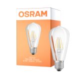 Osram Classic LED E27 Edison Filament Kirkas 6.5W 806lm - 827 Erittäin Lämmin Valkoinen | Korvaa 60W