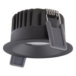 Ledvance LED Kohdevalaisin Fix Aluminium Musta 8W 640lm 36D - 927 Erittäin Lämmin Valkoinen | Odetnij 68mm - IP44 - Paras Värintoisto - Himmennettävä