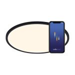 Nordlux Oja Smart 60 Kattovalo Metalli- Musta 30W 3500lm - 827-865 Säädettävä Valkoinen | 600mm - Wifi ja Sininentooth Himmennettävä