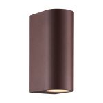 Nordlux Dion Seinävalaisin Aluminium Ruosteinen Up & Down | Sopii 2x GU10