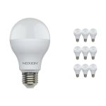Monipakkaus 10x Noxion Lucent Classic LED E27 Päärynä Matta 13W 1521lm - 830 Lämmin Valkoinen | Korvaa 100W
