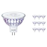 Monipakkaus 10x Philips Master Value LED Kohdevalaisin GU5.3 MR16 7.5W 630lm 60D - 930 Lämmin Valkoinen | Paras Värintoisto - Himmennettävä - Korvaa 50W