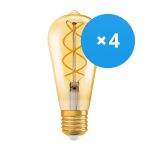 Monipakkaus 4x Ledvance Vintage 1906 LED E27 Päärynä Kulta 4W 300lm - 820 Erittäin Lämmin Valkoinen | Himmennettävä - Korvaa 25W