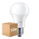 Monipakkaus 10x Philips Corepro LED Lamppu E27 Päärynä Matta 13W 1521lm - 840 Kylmä Valkoinen | Korvaa 100W
