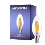 Noxion Lucent LED E14 Kynttilä Filament Kirkas 4.5W 470lm - 827 Erittäin Lämmin Valkoinen | Korvaa 40W
