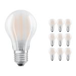 Monipakkaus 10x Ledvance Classic LED E27 Päärynä Filament Matta 7.5W 1055lm - 827 Erittäin Lämmin Valkoinen | Korvaa 75W