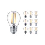 Monipakkaus 10x Philips Master Value LED Lustre E27 Pallo Filament Kirkas 3.4W 470lm - 927 Erittäin Lämmin Valkoinen | Paras Värintoisto - Himmennettävä - Korvaa 40W