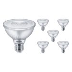 Monipakkaus 6x Philips Master Value LED Lamppu Heijastin E27 PAR30 9.5W 740lm 25D - 927 Erittäin Lämmin Valkoinen | Paras Värintoisto - Himmennettävä - Korvaa 75W
