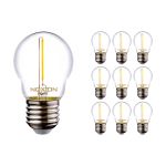 Monipakkaus 10x Noxion Lucent LED E27 Pallo Filament Kirkas 1.4W 136LM - 827 Erittäin Lämmin Valkoinen | Korvaa 15W
