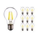 Monipakkaus 10x Noxion Lucent LED E27 Päärynä Filament Kirkas 8.5W 1055lm - 827 Erittäin Lämmin Valkoinen | Himmennettävä - Korvaa 75W