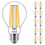 Monipakkaus 10x Philips Corepro LED Lamppu E27 Päärynä Kirkas 17W 2452lm - 827 Erittäin Lämmin Valkoinen | Korvaa 150W