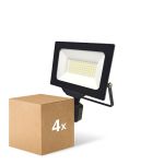 Monipakkaus 4x Noxion LED Valonheitin Beamy G3 50W 5500lm 110D - 840 Kylmä Valkoinen | IP44 - Liike- ja Valotunnistin - Symmetrinen