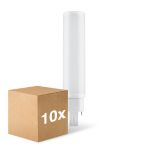 Monipakkaus 10x Ledvance Dulux D/E LED 10W - 840 Kylmä Valkoinen | 4-Nastaa - Korvaa 26W