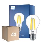 Monipakkaus 4x Philips MASTER Value LED Lamppu E27 Päärynä Kirkas 11.2W 1521lm - 927 Erittäin Lämmin Valkoinen | Paras Värintoisto - Himmennettävä - Korvaa 100W