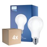 Monipakkaus 4x Philips Classic LED Lamppu E27 Päärynä Matta 17.5W 2452lm - 827 Erittäin Lämmin Valkoinen | Korvaa 150W