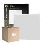 Monipakkaus 6x Bright Choice LED Paneeli Backlit 36W 3600lm - 830 Lämmin Valkoinen | 60x60cm - UGR <22