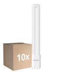 Monipakkaus 10x Noxion Lucent PL-L LED 11.9W 1450lm - 830 Lämmin Valkoinen | 4-Nastaa - Korvaa 24W