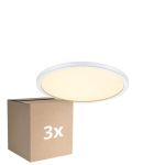Monipakkaus 3x Nordlux LED Kattovalo Oja 24 Valkoinen 11W 1250lm - 827 Erittäin Lämmin Valkoinen