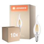 Monipakkaus 10x Ledvance Classic LED E14 Kynttilä Filament Kirkas 3.4W 470lm - 827 Erittäin Lämmin Valkoinen | Korvaa 40W