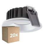 Monipakkaus 20x Ledvance LED Kohdevalaisin Air Fix Aluminium hopea 6W 510lm 36D - 930 Lämmin Valkoinen | Odetnij 68mm - IP65 - Paras Värintoisto - Himmennettävä