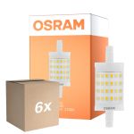 Monipakkaus 6x Osram LED R7s 78mm Kirkas 9.5W 1055lm - 827 Erittäin Lämmin Valkoinen | Himmennettävä - Korvaa 75W