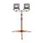 Ledvance LED Valonheitin Työvalaisin Tripodi Tumma Harmaa 2X50W 9000lm 120D - 840 Kylmä Valkoinen | IP65 - Symmetrinen