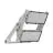 Ledvance LED Valonheitin Max Radial 45 Aluminium Harmaa 900W 171500lm 45D - 730 Lämmin Valkoinen | IP66 - Symmetrinen