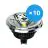 Monipakkaus 10x Noxion Lucent LED Kohdevalaisin GU10 AR111 12W 600lm 40D - 930 Lämmin Valkoinen | Paras Värintoisto - Himmennettävä - Korvaa 50W