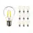Monipakkaus 10x Noxion Lucent LED E27 Päärynä Filament Kirkas 7W 806lm - 822-827 Dim To Warm | Himmennettävä - Korvaa 60W