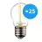 Monipakkaus 25x Noxion Lucent LED E27 Pallo Filament Kirkas 1.4W 136LM - 827 Erittäin Lämmin Valkoinen | Korvaa 15W