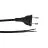 Noxion Euro Virtajohto Musta - C7 Europlug + Avoimet päät - 2m - 2 pole 0,75mm2