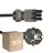 Monipakkaus 50x Noxion GST - Yhteensopiva Virtajohto Musta - Nainen + Schuko Europlug - 3m - 3 pole 0.75mm2