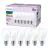 Monipakkaus 6x Philips Lamppu LED E27 Päärynä Matta 7W 806lm - 827 Erittäin Lämmin Valkoinen