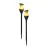 Kaksipakkaus 2x Interlight Maapiikki Valo Solar Puutarha Torch Musta 1W 40lm - 816 Erittäin Lämmin Valkoinen | incl. Akun