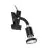 Eglo Clamp Parrini 1 Teräs Musta 4.5W 345lm - 830 Lämmin Valkoinen | IP20 - Sis. 1x GU10