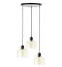 Brilliant Casto Riippuvalaisin Lasi Riippuvalaisin Metalli- Musta Beige | 510mm - Sopii 3x E27