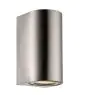 Nordlux Canto Maxi 2 Seinävalaisin Ruostumaton Teräs Up & Down | IP44 - Sopii 2x GU10