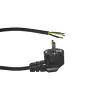 Noxion Power Virtajohto Musta - Schuko Europlug + Avoimet päät - 2m - 3 pole 0,75mm2