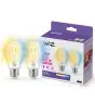 Kaksipakkaus 2x WiZ Smart LED E27 Päärynä Filament 7W 806lm | Paras Värintoisto - Himmennettävä - Korvaa 60W