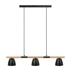 Nordlux Theo 3-Rail Riippuvalaisin Metalli- ja Puu Musta | Sopii 3x GU10