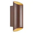 Nordlux Nico Seinävalaisin Aluminium Ruosteinen Up & Down | IP54 - Sopii 2x GU10