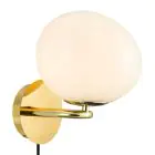 DFTP by Nordlux Shapes Seinävalaisin Metalli- ja Lasi Messinki | Sopii E14