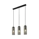 Nordlux Miella 3-Rail Riippuvalaisin Lasi Smoke | Sopii 3x E27
