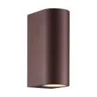 Nordlux Dion Seinävalaisin Aluminium Ruosteinen Up & Down | Sopii 2x GU10