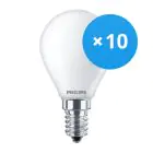 Monipakkaus 10x Philips Corepro LED Lustre E14 Pallo Matta 2.2W 250lm - 827 Erittäin Lämmin Valkoinen | Korvaa 25W