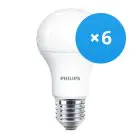Monipakkaus 6x Philips MASTER Value LED Lamppu E27 Päärynä Matta 7.8W 1055lm - 927 Erittäin Lämmin Valkoinen | Paras Värintoisto - Himmennettävä - Korvaa 75W