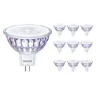 Monipakkaus 10x Philips Master Value LED Kohdevalaisin GU5.3 MR16 7.5W 621lm 36D - 927 Erittäin Lämmin Valkoinen | Paras Värintoisto - Himmennettävä - Korvaa 50W