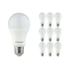 Monipakkaus 10x Noxion Lucent Classic LED E27 Päärynä Matta 9.5W 1055lm - 827 Erittäin Lämmin Valkoinen | Korvaa 75W