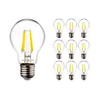 Monipakkaus 10x Noxion Lucent LED E27 Päärynä Filament Kirkas 8.5W 1055lm - 827 Erittäin Lämmin Valkoinen | Himmennettävä - Korvaa 75W